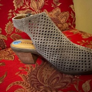 Lucky Brand Suede Slingback Shoes Size 7.5